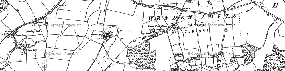 Old map of Pond Street in 1896