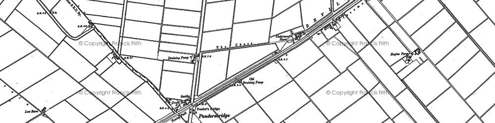 Old map of Pondersbridge in 1900