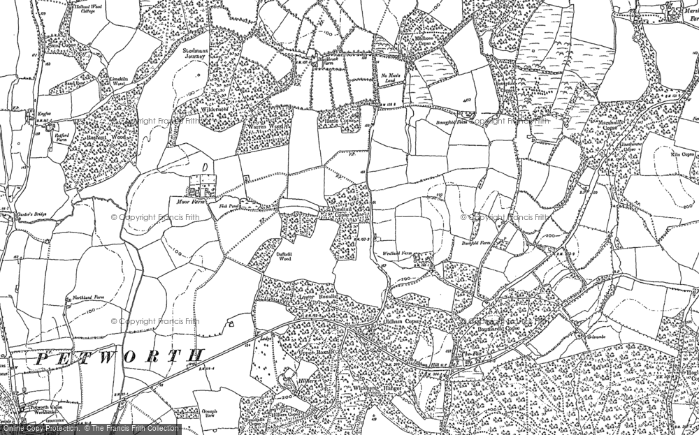 Old Map of Pondtail Copse, 1895 - 1896 in 1895