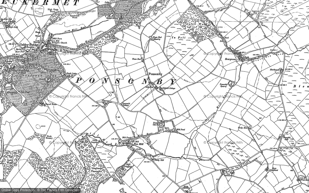 Old Map of Ponsonby, 1898 in 1898