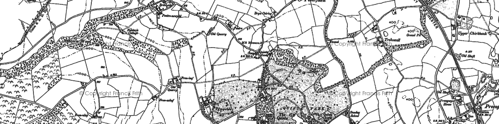 Old map of Fron in 1874