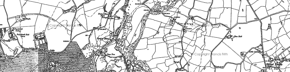 Old map of Pont-y-blew in 1899