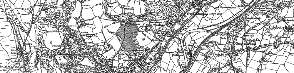 Old map of Pontardawe in 1897