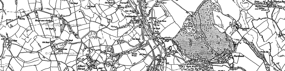 Old map of Pontblyddyn in 1898