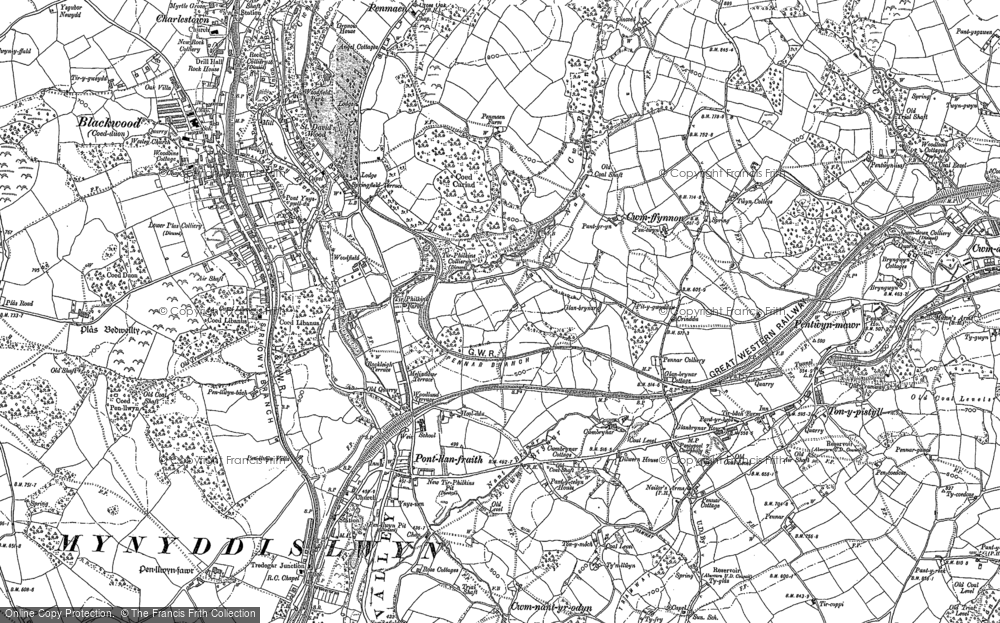 Old Map of Pontllanfraith, 1899 - 1916 in 1899
