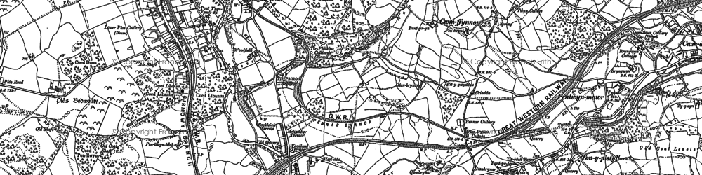 Old map of Pontllanfraith in 1899