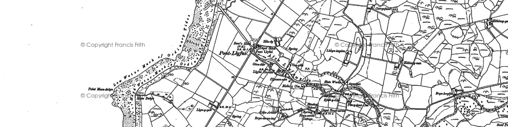 Old map of Pontllyfni in 1899