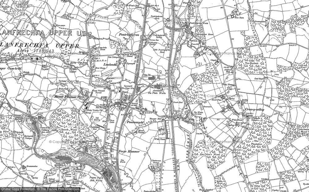 Old Map of Pontnewydd, 1899 in 1899