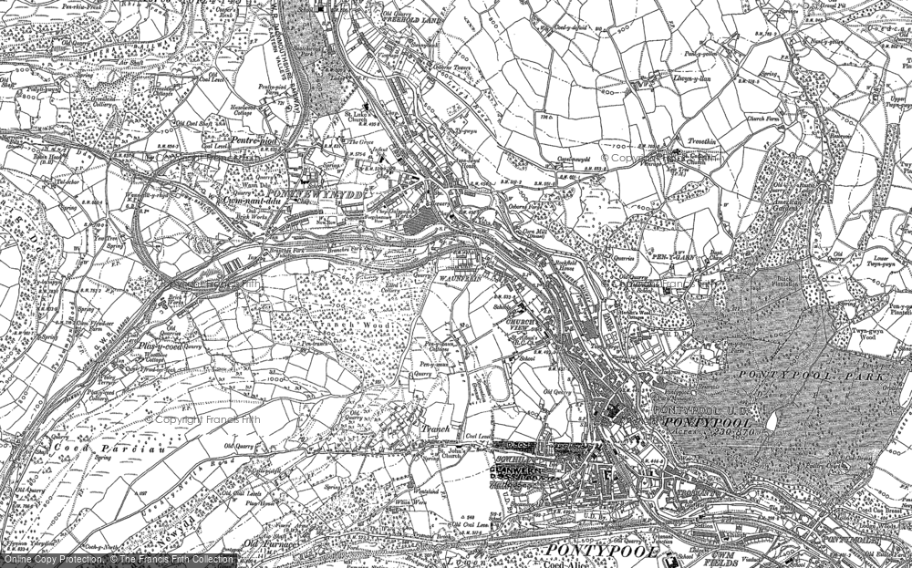 Old Map of Pontnewynydd, 1899 - 1900 in 1899