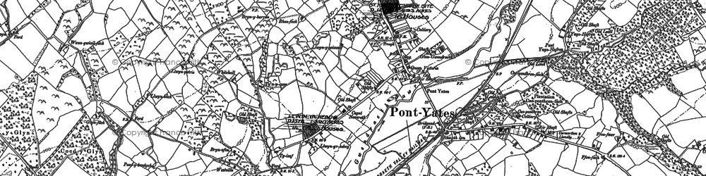 Old map of Pontyates in 1879
