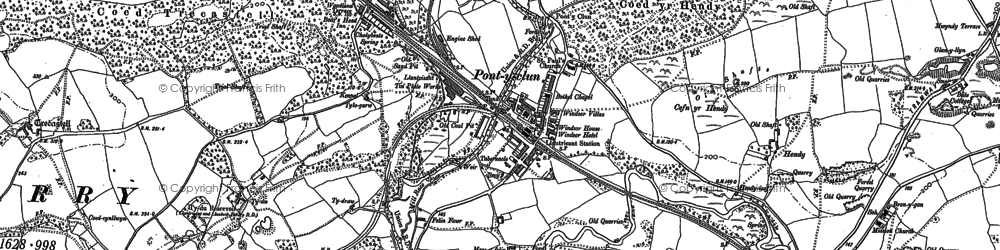 Old map of Pontyclun in 1897