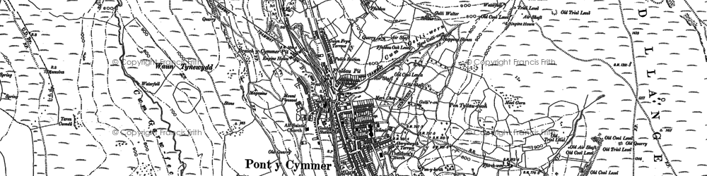 Old map of Pontycymer in 1897