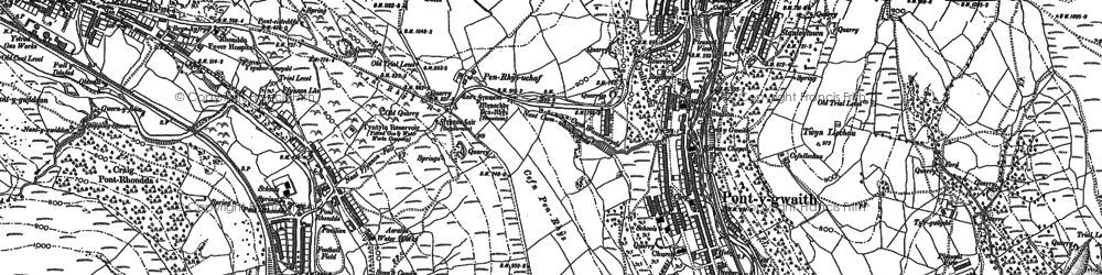 Old map of Pontygwaith in 1898