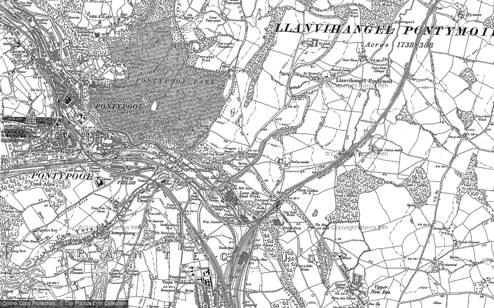 Old Map of Pontymoel, 1900 in 1900
