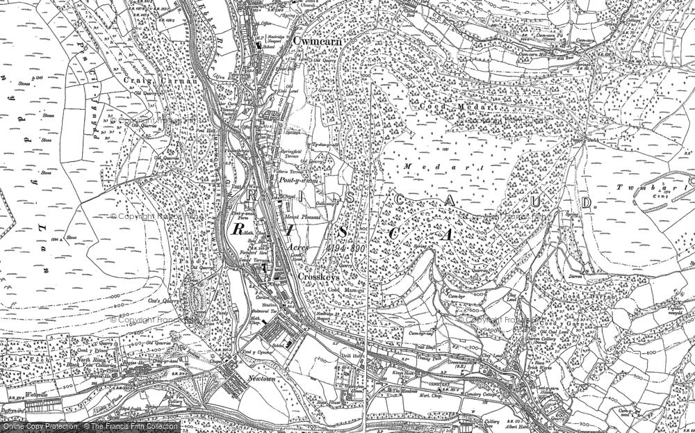 Old Map of Pontywaun, 1899 - 1916 in 1899