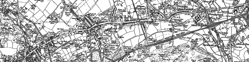 Old map of Pool in 1878