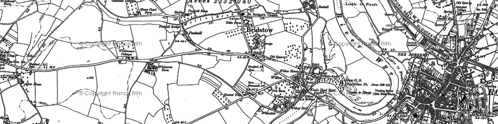 Old map of Poolmill in 1887