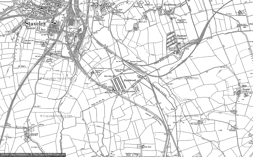 Old Map of Poolsbrook, 1876 - 1897 in 1876