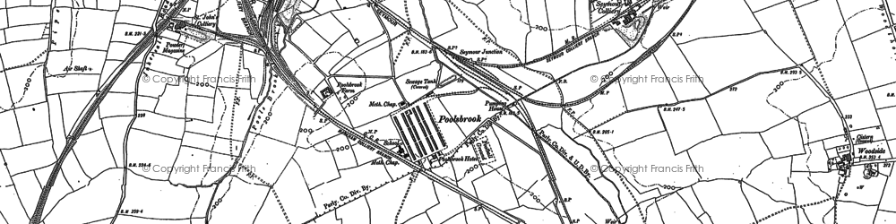 Old map of Poolsbrook in 1876