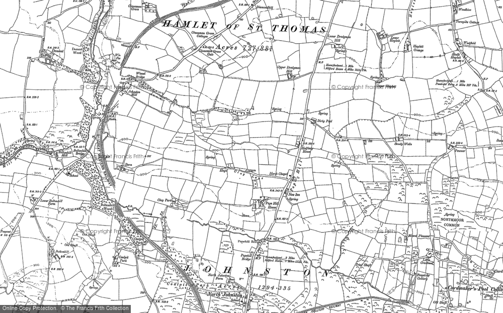Old Map of Pope Hill, 1875 - 1906 in 1875