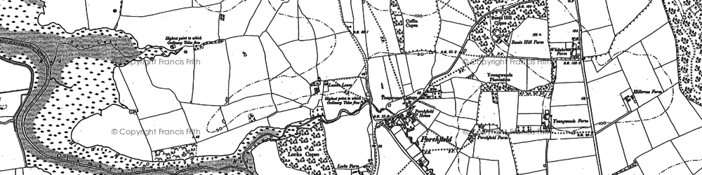 Old map of Locksgreen in 1896