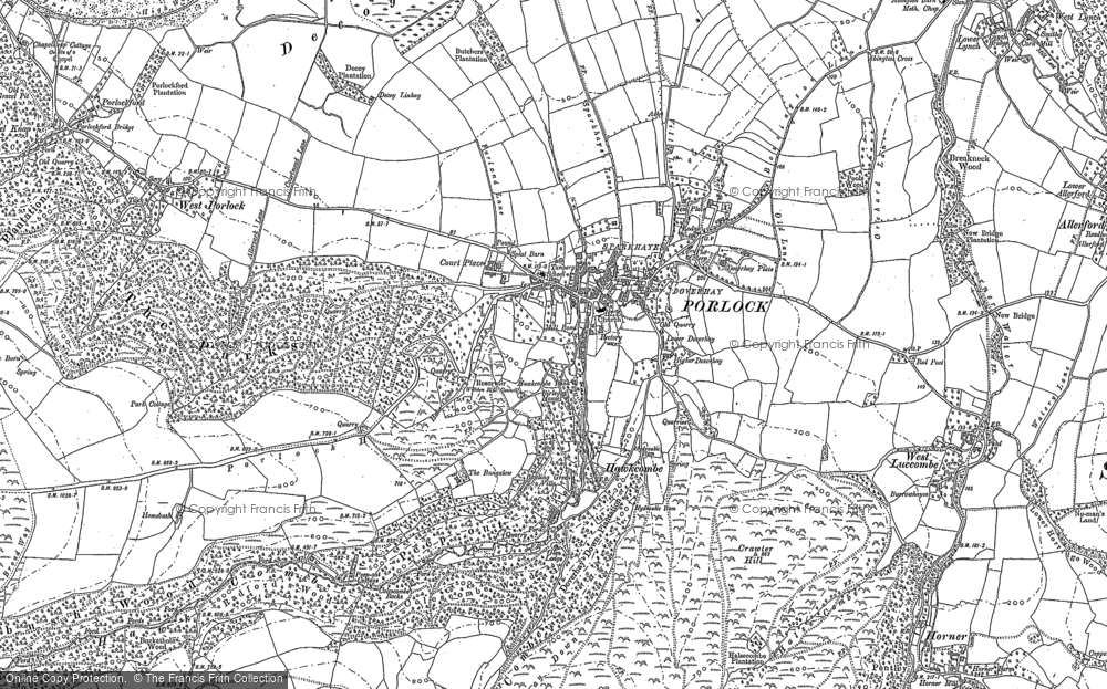 Old Map of Porlock, 1902 in 1902
