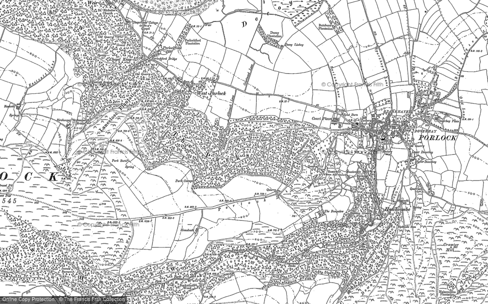 Old Map of Porlock Hill, 1902 in 1902