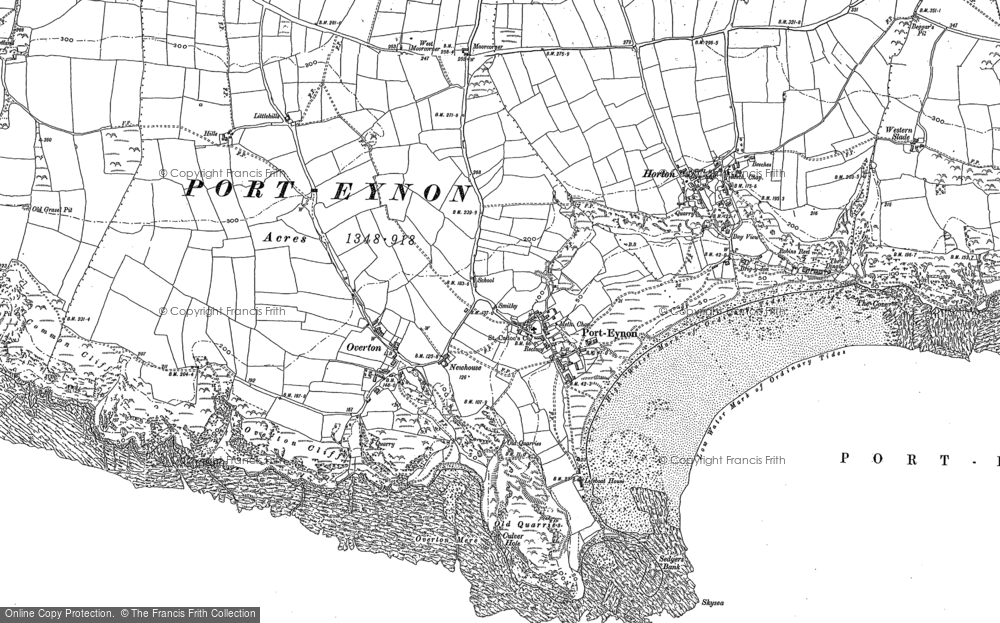 Old Map of Port-Eynon, 1896 in 1896