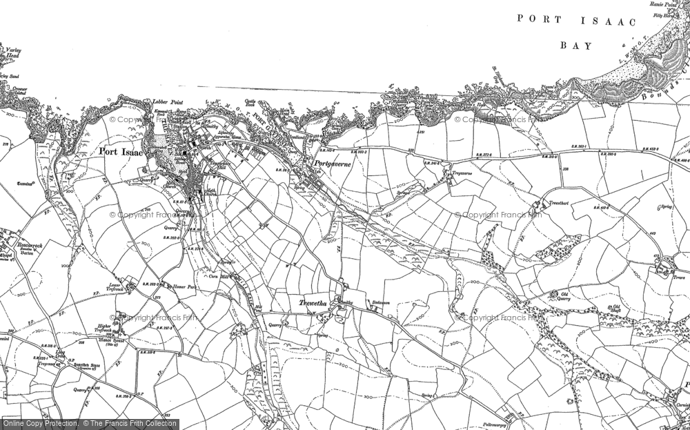 Old Map of Port Gaverne, 1880 - 1905 in 1880