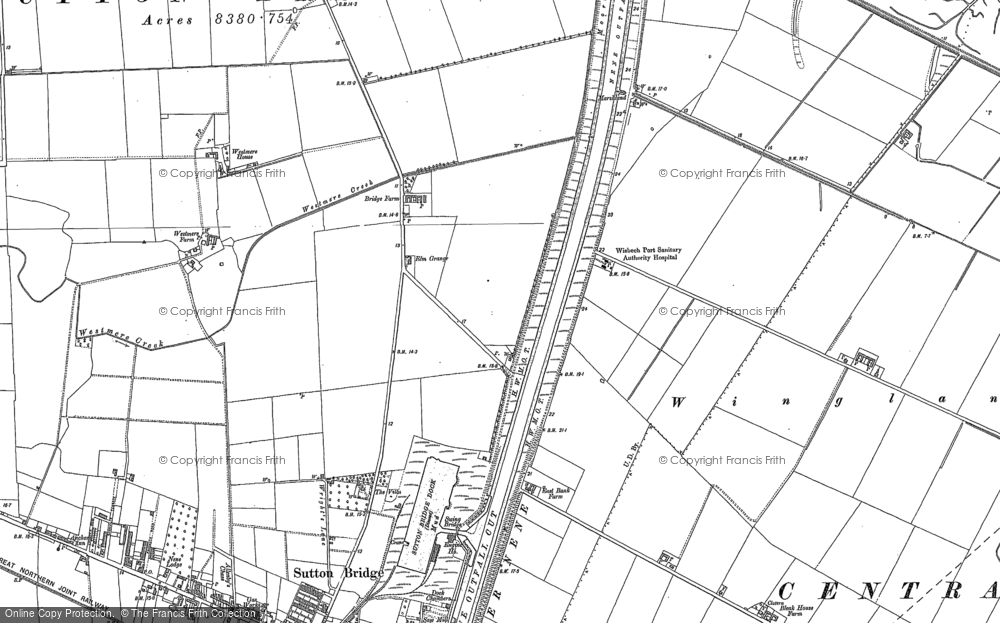 Old Map of Port Sutton Bridge, 1887 - 1904 in 1887
