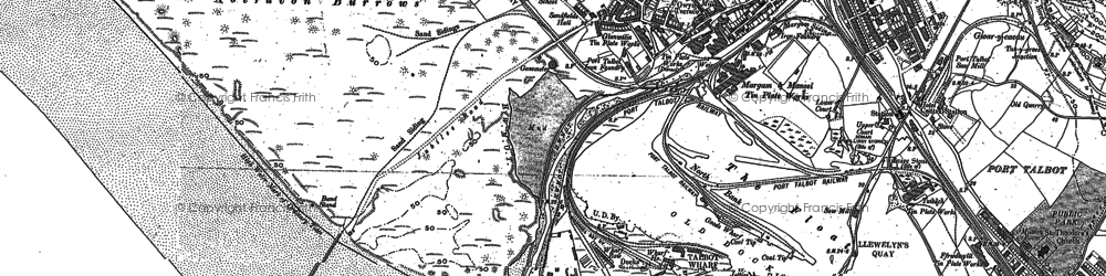Old map of Port Talbot in 1897