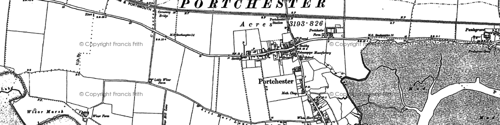 Old map of Portchester in 1895
