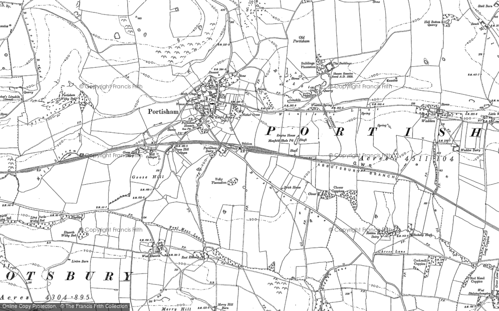 Old Map of Portesham, 1901 in 1901