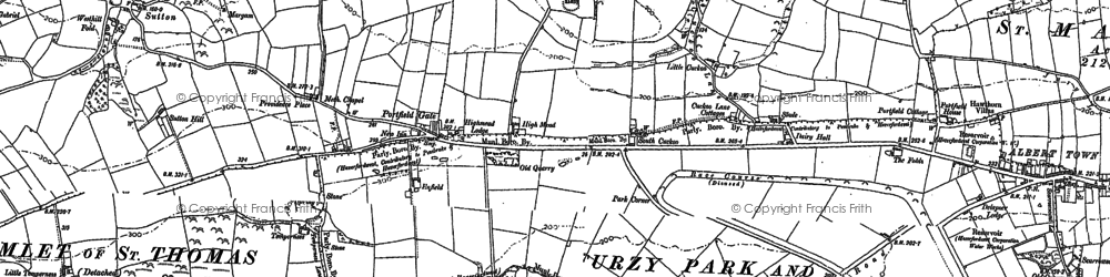 Old map of Rosehill in 1899