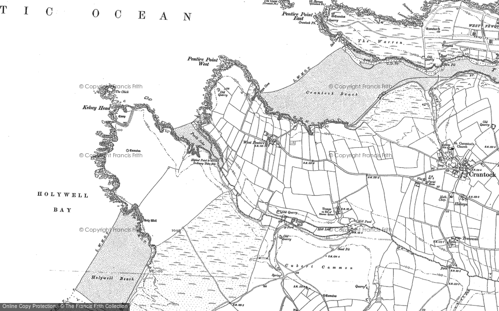 Old Map of Porth Joke, 1906 in 1906