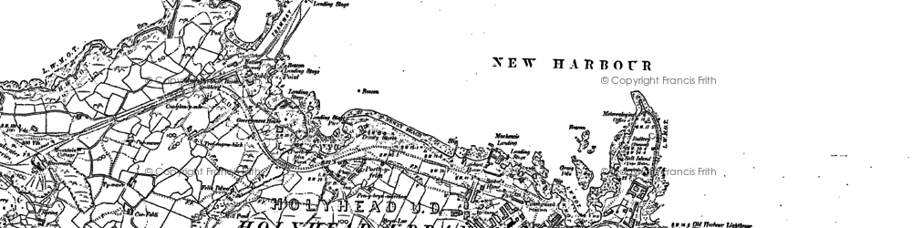 Old map of Ynys Wellt in 1899