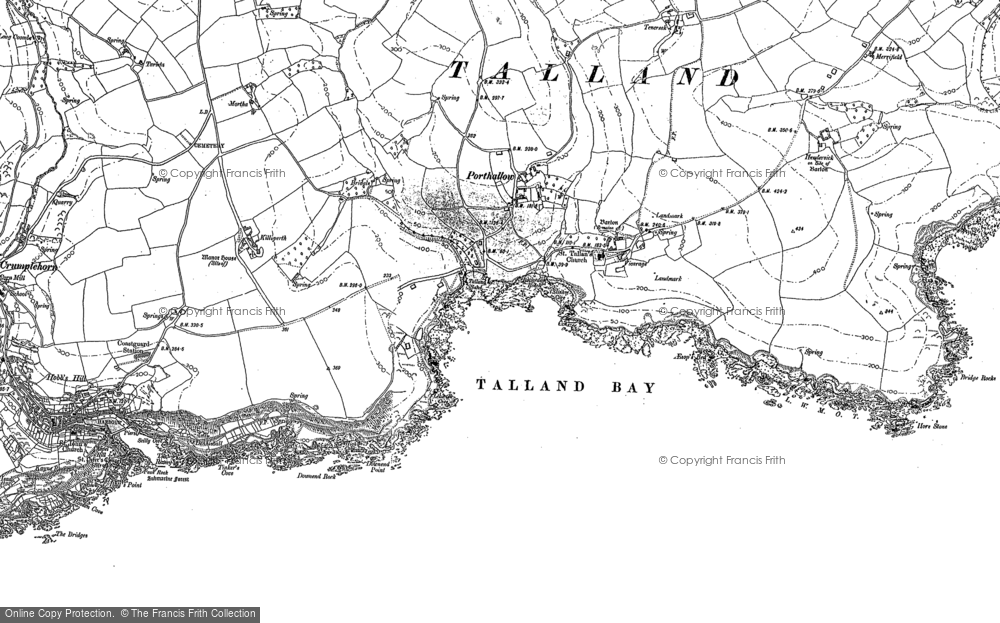 Old Map of Porthallow, 1905 in 1905