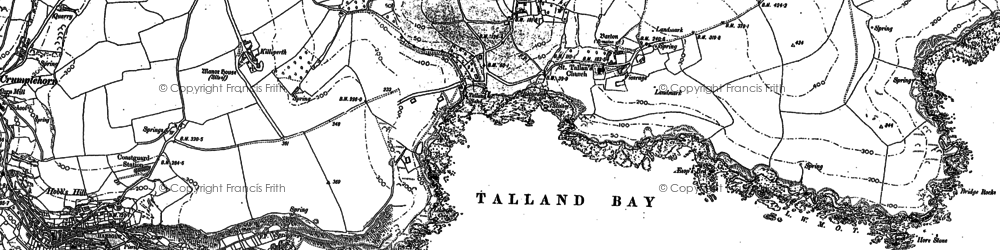 Old map of Porthallow in 1905