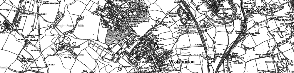 Old map of Porthill in 1878