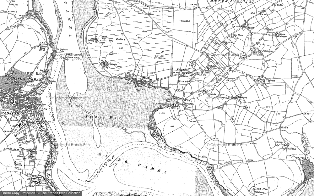 Old Map of Porthilly, 1880 - 1905 in 1880
