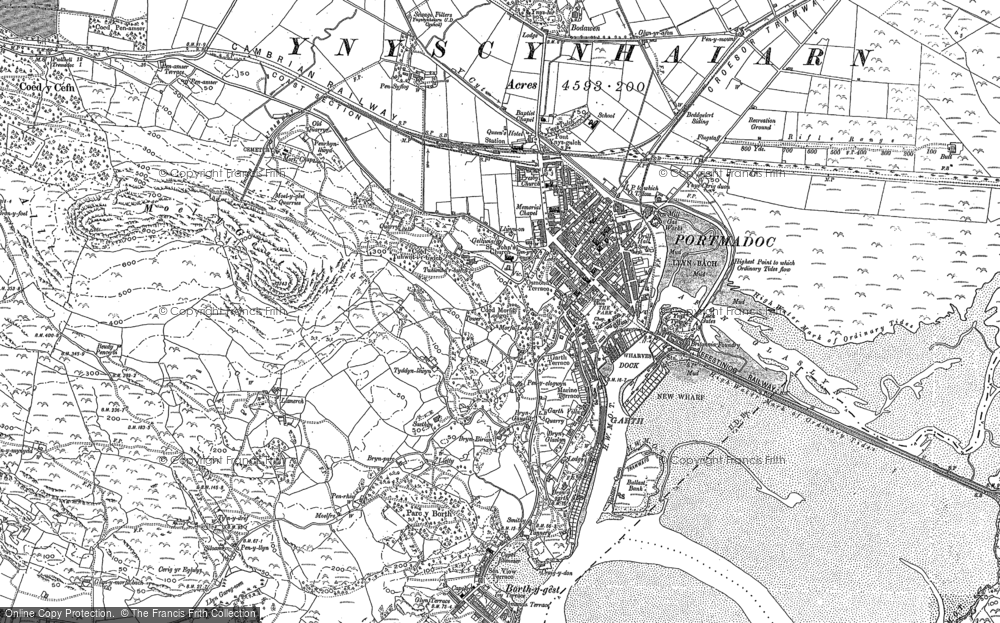 Old Map of Historic Map covering Bodawen in 1899