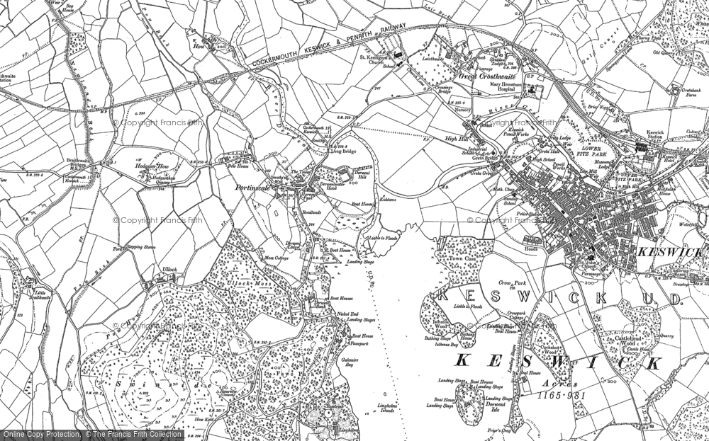 Old Map of Historic Map covering Ullock in 1898