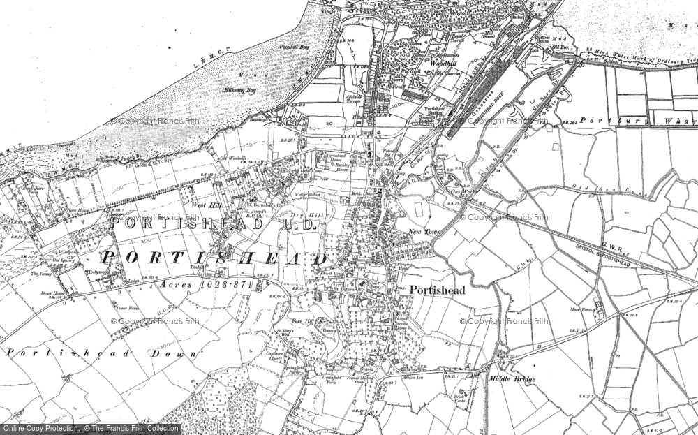 Old Map of Portishead, 1883 - 1902 in 1883