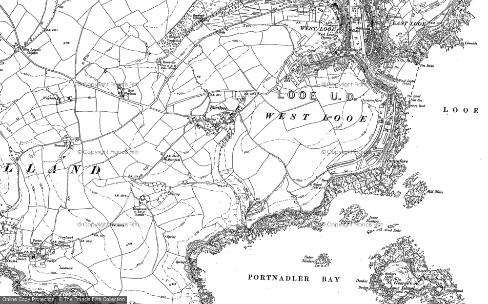 Old Map of Portlooe, 1905 in 1905