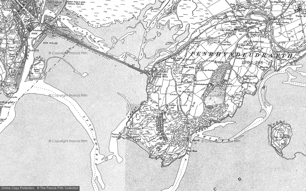 Old Map of Historic Map covering Boston Lodge in 1887
