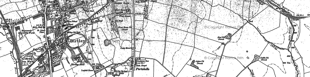 Old map of Portobello in 1895
