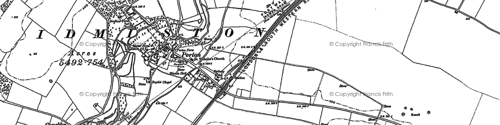Old map of Porton in 1899