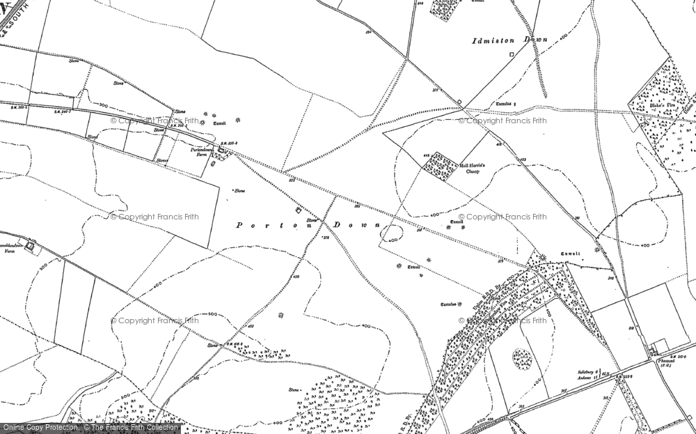 Old Map of Porton Down, 1923 in 1923