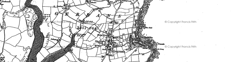 Old map of Portscatho in 1879