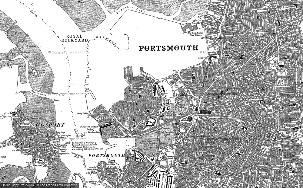 Old Map of Historic Map covering Burrow Island in 1907
